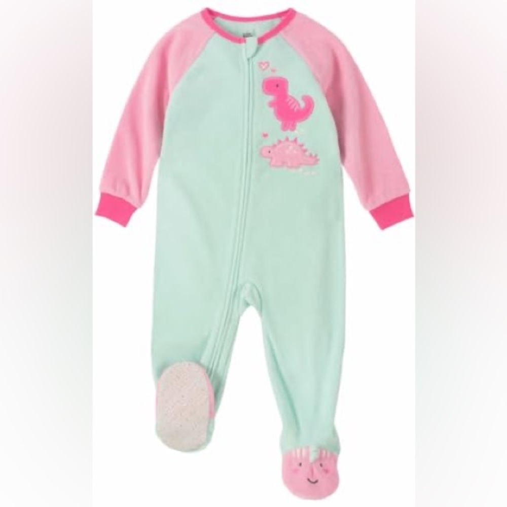 2 Pack Kid’s HQ Infant Giraffe/Hearts Footie Pajama Sleeper